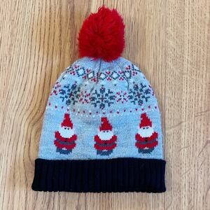 Aeropostale Gnome Santa Fair Isle Winter Pom Hat